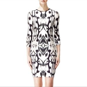 REISS BODYCON FENELLA DRESS IN GEOMETRIC PRINT, size M, NWOT